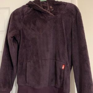 North face fuzzy sweatshirt